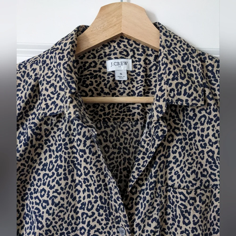J.Crew Leopard Print Blouse - Picture 2 of 5